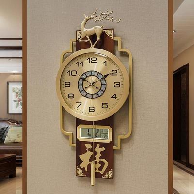 高端大气黄铜新中中挂AY-X8385式钟表钟家用档客厅壁式中国风创意