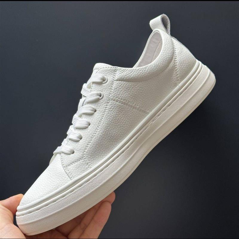 振炳商贸店男鞋秋季一C脚蹬休闲鞋男士小白鞋牛皮真皮透气百搭板