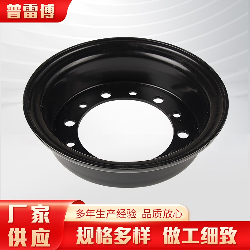 叉车后轮钢圈5.00-10加厚6mm轮辋轮毂配650-10轮胎杭叉合力3吨