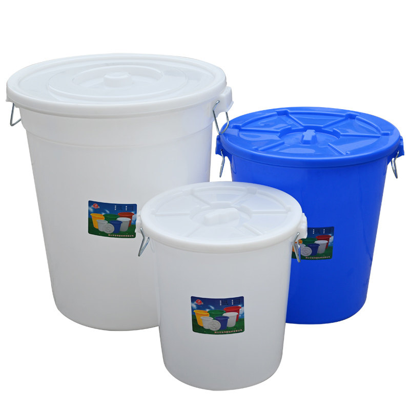 大白桶白色蓝色全新熟料桶盖多功能装水桶垃圾桶升级版加厚装米桶,家庭/个人清洁工具,水桶,淘宝优惠券,粉丝福利购,淘宝优惠卷