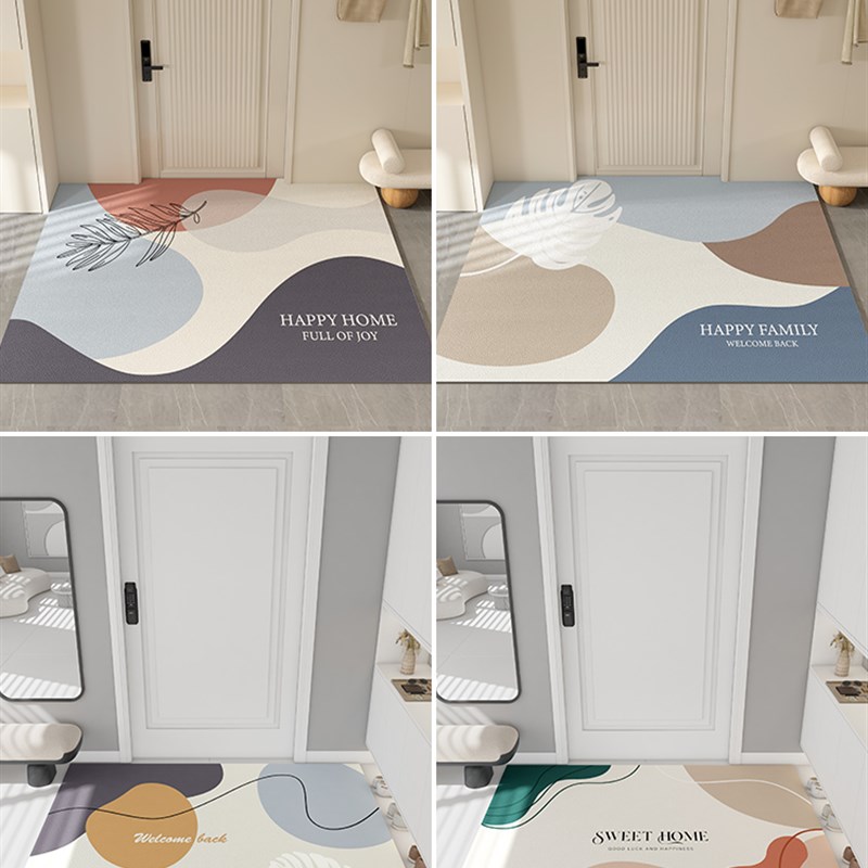 简约入户门进门地垫可擦免洗懒人脚垫新款2022玄关门口垫皮革地毯