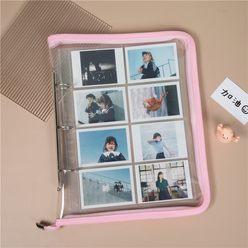 B5拉链袋3寸4寸5寸6寸大6寸7寸8寸电影票插页式活页收纳册送挡板