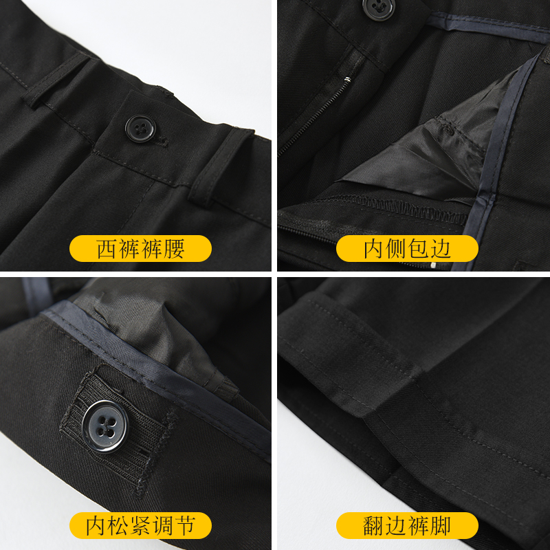 儿童西装短裤男童灰色西裤夏季薄款大童中裤背带裤小学生校服裤子