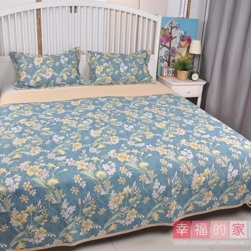 韩式加大夹棉绗缝双面榻榻米床盖床单三件套四季欧式简约双面,床上用品,床盖,淘宝优惠券,粉丝福利购,淘宝优惠卷