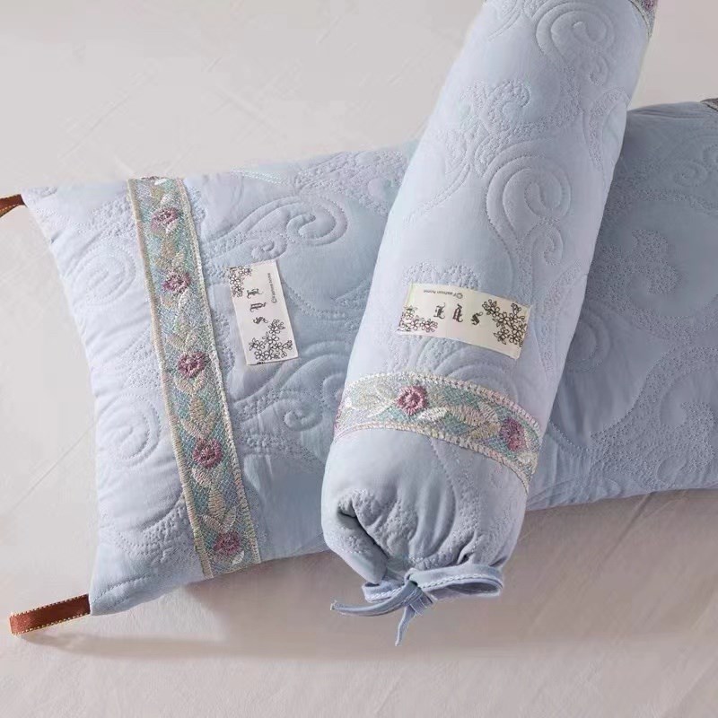 全棉水洗棉成人荞麦壳枕头2件套荞麦皮枕芯颈枕带枕套学生可拆洗