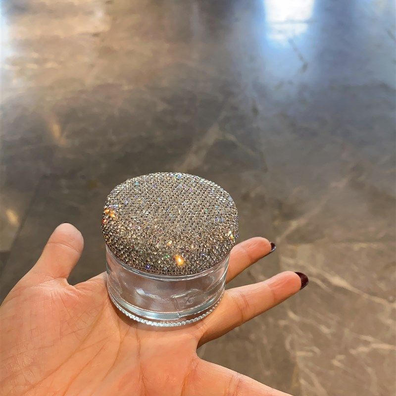 玻璃面霜分装瓶眼霜膏霜瓶轻奢镶钻便携化妆品收纳瓶小样小空瓶子