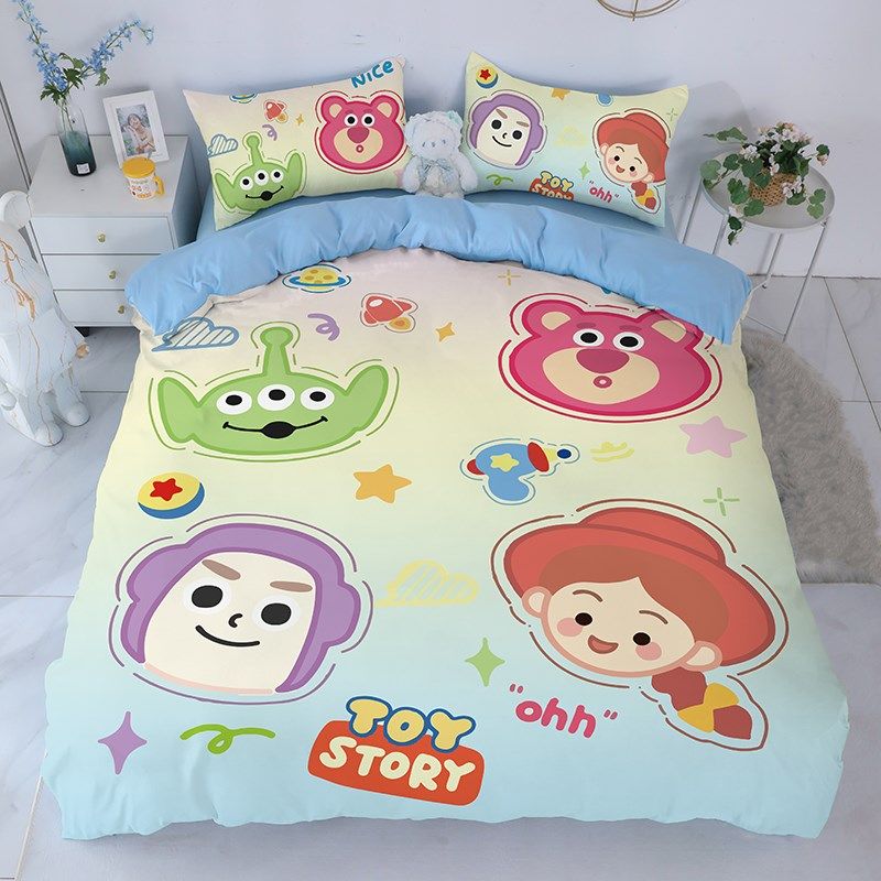 玩具总动员卡通四件套宿舍床上用品单人学生儿童被套床单三件套,床上用品,床品套件/四件套/多件套,淘宝优惠券,粉丝福利购,淘宝优惠卷