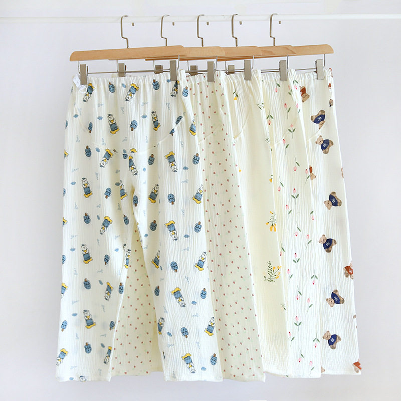 夏季薄款孕妇可调节睡裤春秋长裤托腹裤纯棉纱布空调女大码家居裤,女士内衣/男士内衣/家居服,睡裤/家居裤,淘宝优惠券,粉丝福利购,淘宝优惠卷