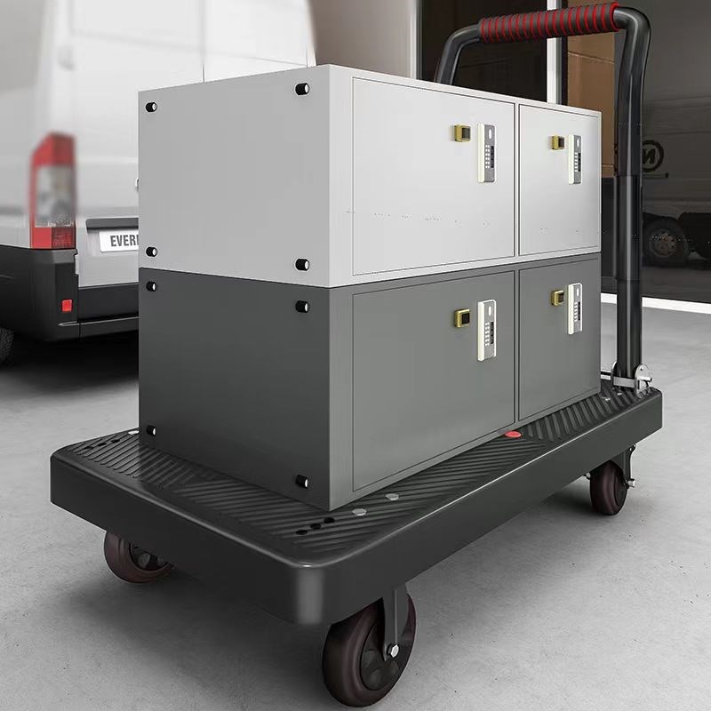 手推车平板车拖车小拉车推货车折叠便携静音小推车家用搬货手拉车