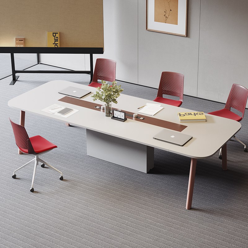 会议桌现代办公室小型洽谈接待长桌椅会议室开会长条桌子