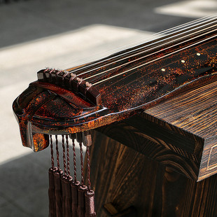 蕉叶式古琴初学者纯手工入门演奏级老衫木七弦琴伏羲仲尼混沌大漆