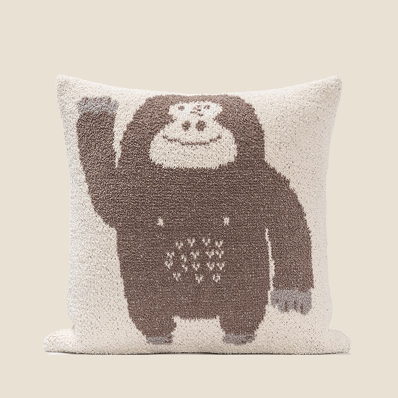 NEWC新宸优品 可爱卡通丑萌猩猩抱枕客厅沙发卧室柔软毛绒靠垫