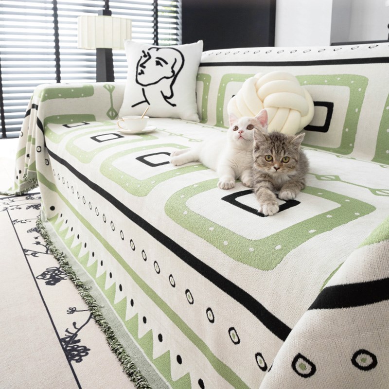 客厅高级感沙发巾一整张全盖防猫抓沙发罩新款2024四季通用盖布