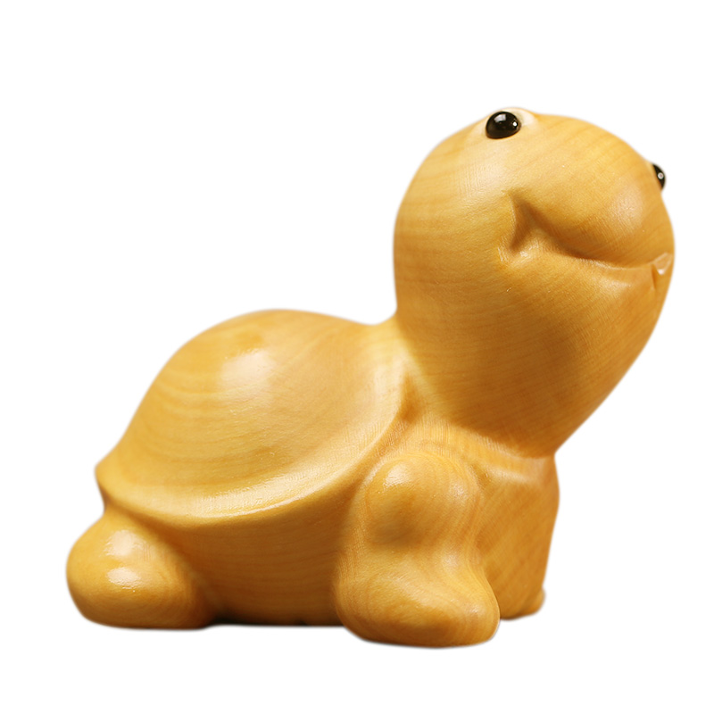 御金品精品小乌龟手把件小叶黄杨木木雕实木雕刻可爱萌宠文玩手件