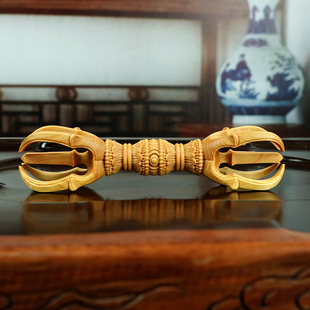 黄杨木雕刻五钴金刚杵法器藏唐密东密传密五股实木工艺品收藏礼品