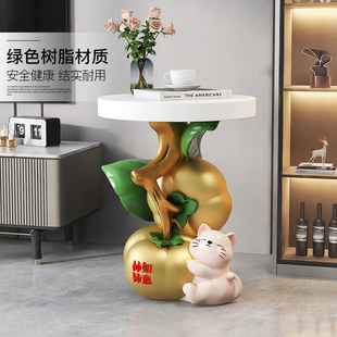 新柿柿事事如意柿子落地客厅茶几边几床头装饰品乔迁礼品