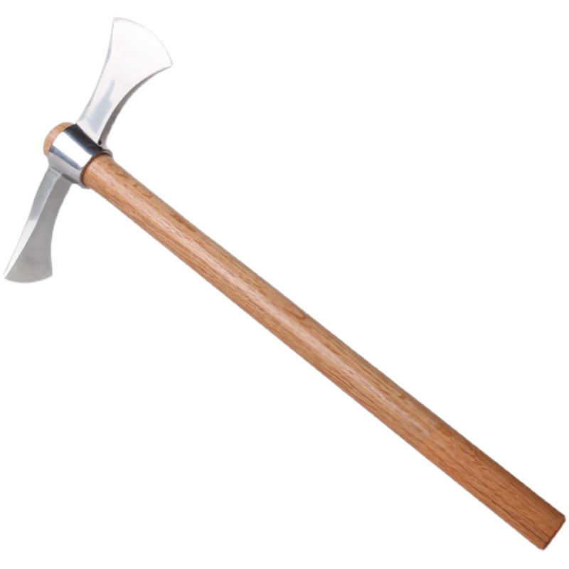 不锈钢镐斧便携刨砍两用小号锄头松土挖树桩盆景工具一体淬火冰镐