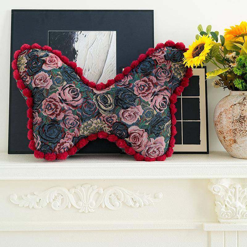 法式覆古ins风少女心蝴蝶抱枕椅子飘窗卧室靠枕客厅沙发装饰靠垫,居家布艺,抱枕被,淘宝优惠券,粉丝福利购,淘宝优惠卷