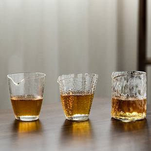 憨人 家用 公道杯加厚耐热防爆玻璃公道杯茶漏套装 大容量分茶器