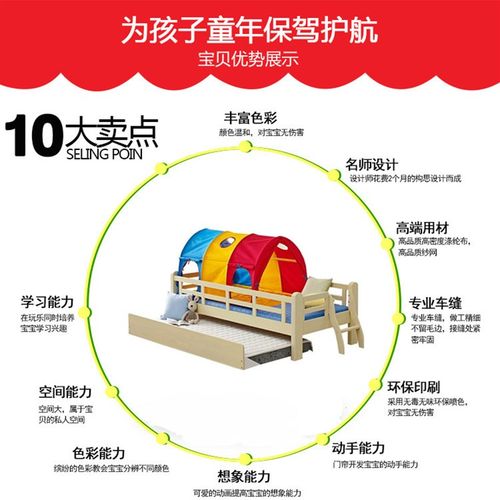 儿童床帐篷床幔家用游戏室内公主遮光帐篷床圆顶蚊帐卡通装饰布艺