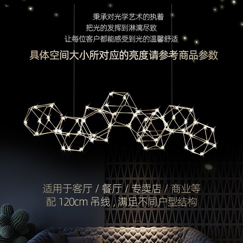 餐厅吊灯2023年新款 意大利吧台灯萤火虫极简轻奢饭厅家用网红led