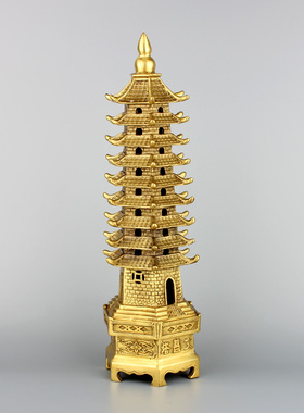 铜文昌塔摆件纯铜文昌塔九层铜13层15层塔家居客厅书房摆件
