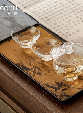 邸高售楼处新中式茶空间茶室软装搭配设计公司茶台摆件装饰品组合