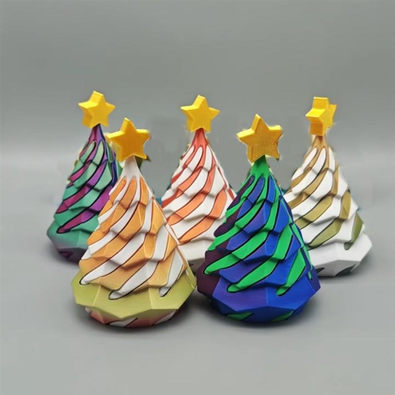 网红3d打印圣诞树玩具旋旋乐立体模型益智螺旋解压神器圣诞礼物