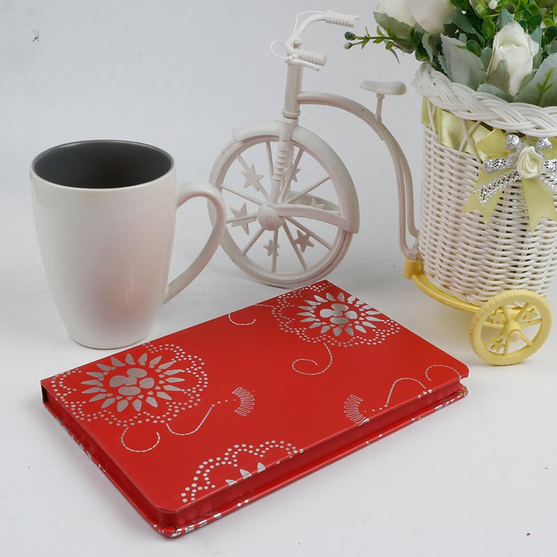 繁华烙印红色内页日记本彩色内页笔记本复古个性笔记本子学生文具