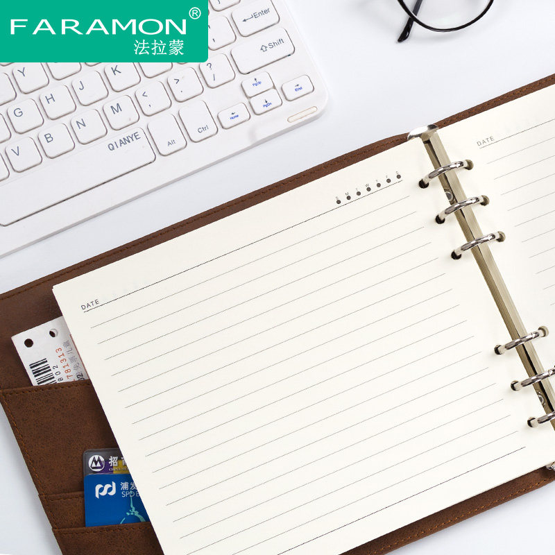 横款笔记本记事本文具商务办公用品加厚大日记本子活页本活页可拆,文具电教/文化用品/商务用品,笔记本/记事本,淘宝优惠券,粉丝福利购,淘宝优惠卷