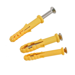 小黄鱼膨胀管配304不锈钢钉子6mm8mm膨胀栓螺丝螺栓涨塞塑料管塞