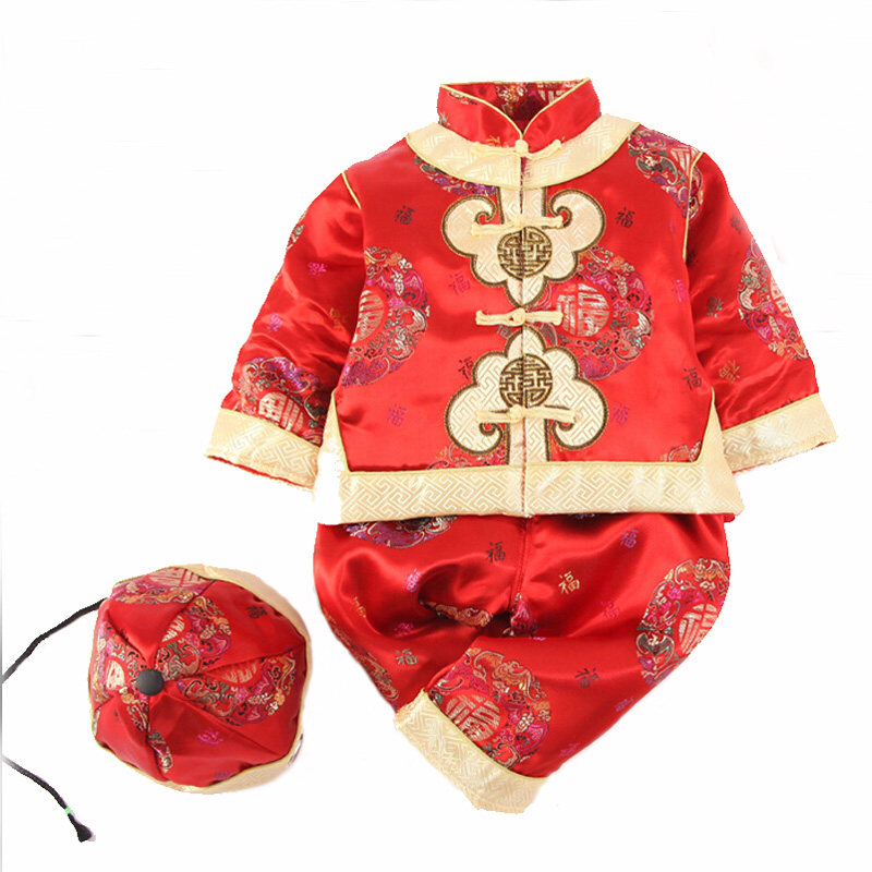 宝宝唐装夹棉男女婴儿周岁红色喜庆礼服儿童唐装加厚棉衣新年套装,童装/婴儿装/亲子装,唐装,淘宝优惠券,粉丝福利购,淘宝优惠卷