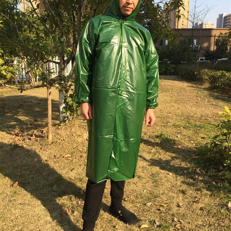 单件加厚长款雨衣 防雨防水防风工程农用 轻便牛筋海胶溶合压胶