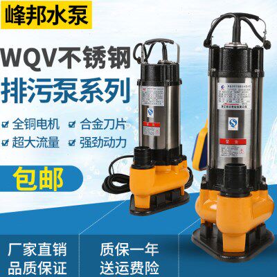 不锈钢排污泵泥浆泵潜水泵高扬程粪池排污泵家用220v小型污水泵