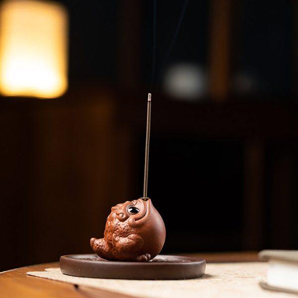 招财紫砂迷你金蟾线香炉家用室内香插香座禅意茶台桌面香薰炉摆件,家居饰品,香托/香盘/香座/香插,淘宝优惠券,粉丝福利购,淘宝优惠卷