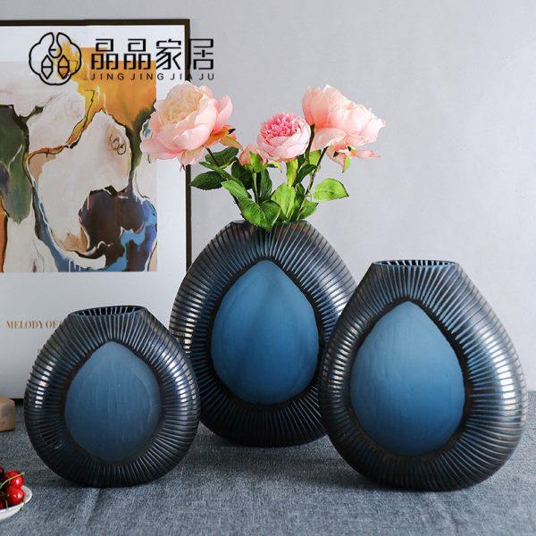 新中式田园风复古花瓶高级轻奢水培仿陶瓷插花器样板装饰摆件花瓶,家居饰品,花瓶,淘宝优惠券,粉丝福利购,淘宝优惠卷