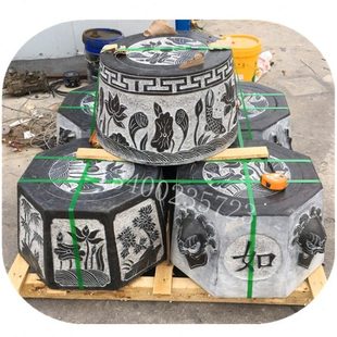 石雕井口井盖井圈护栏古井打水井青石井口庭院饮水思源大理石井台