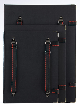 黑色双肩便携式画夹4K 8K素描画板写生速写夹自带画袋可装画纸 幼