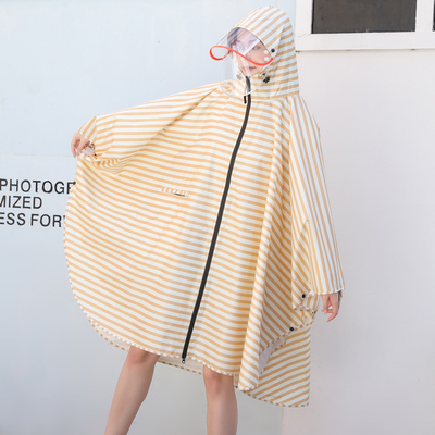 电动车雨衣女单人可爱骑行长款全身防暴雨时尚雨披女士学背包徒步