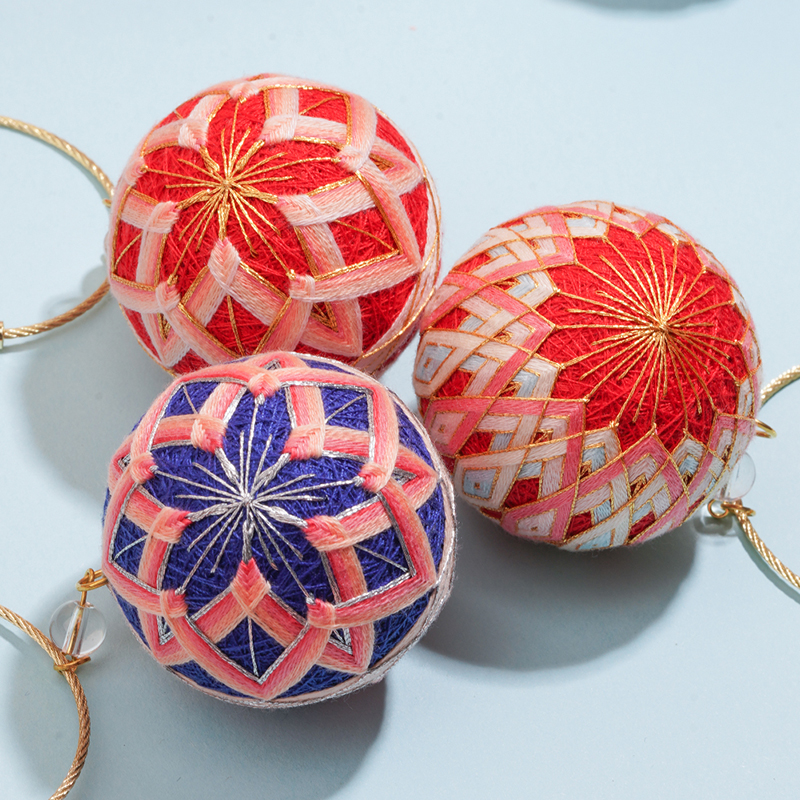 手鞠球diy材料包刺绣手工钥匙扣平安符香囊车挂件汉服配饰送男友