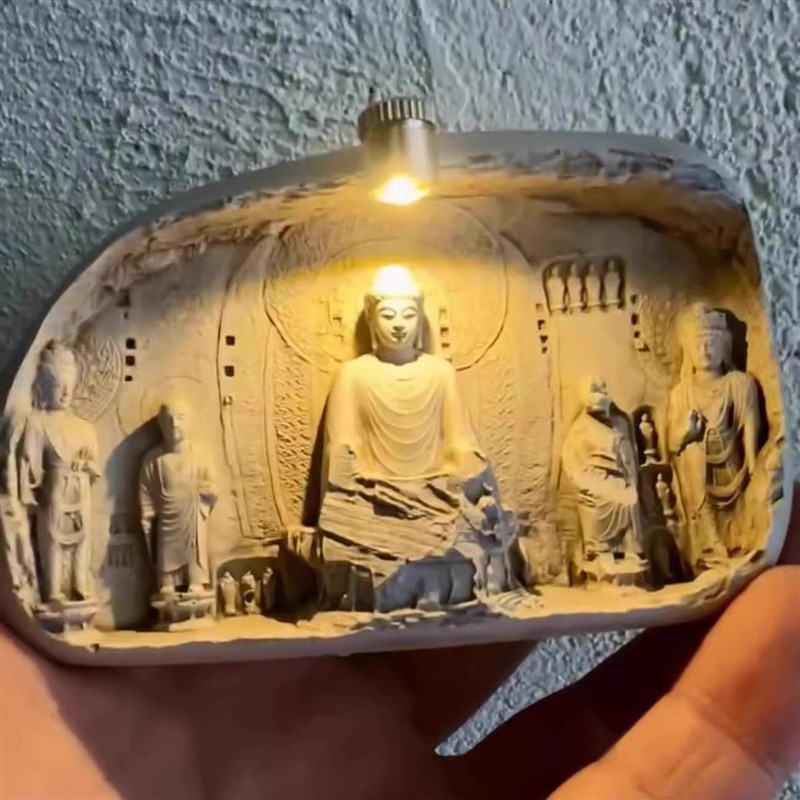 河南洛阳龙门石窟冰箱贴文创佛像夜灯特色限定立体浮雕磁贴纪念品