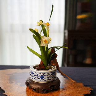 枯木插花禅意造型花瓶风化鱼缸杜鹃木树根天然木雕摆件微景观盆栽