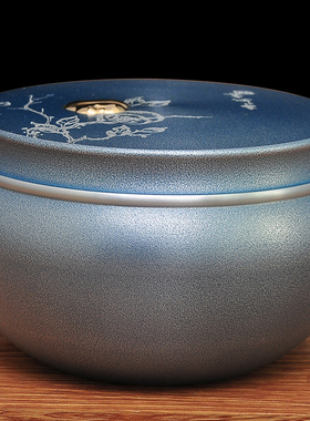 廖达 纯锡茶叶罐密封罐锡罐存装茶叶罐密封罐家用送同事退休礼品