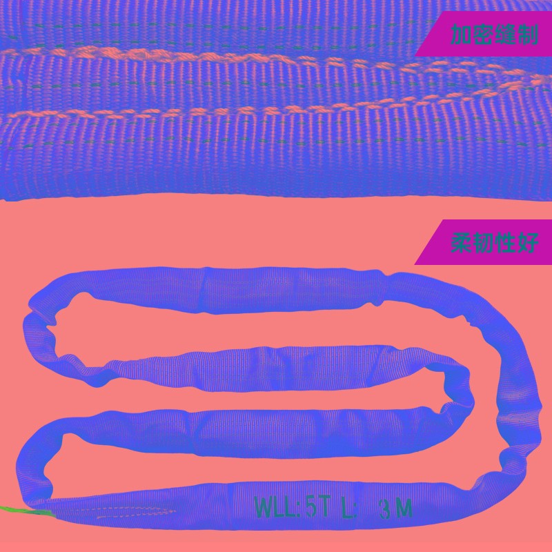 柔性起重吊带国标3吨环形5吨圆形O型吊装带2吨行车吊车吊树软吊绳