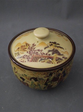 景德镇仿古瓷器乾隆粉彩人物仕女图盖罐家居装饰摆件展柜收藏做旧