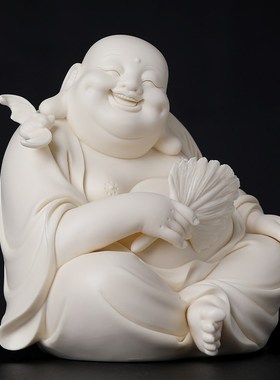 戴玉堂林建平陶瓷摆件幸福常伴弥勒笑佛弥勒佛大肚佛家用佛像