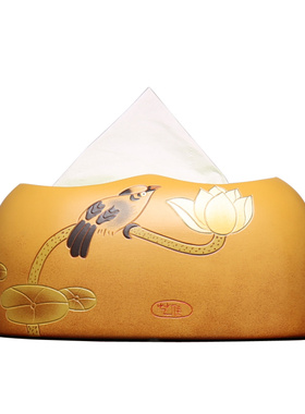 中式陶瓷鞋柜桌面面巾抽纸盒小装饰玄关进门口入户放钥匙收纳摆件