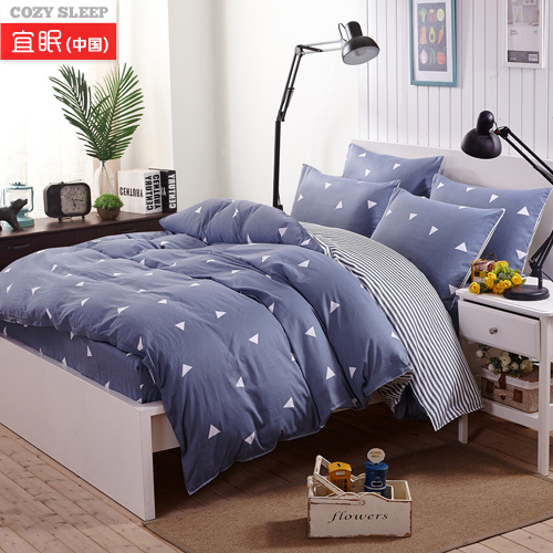 时尚斜纹纯棉四件式15x2 18x2 2x22米全棉床笠床罩床垫套床品