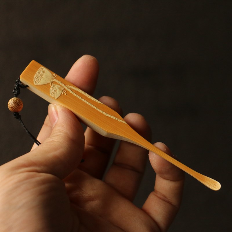 十几年老玉竹东阳名家戚挺飞本工精工留青雕刻挖耳勺掏耳勺耳挖勺