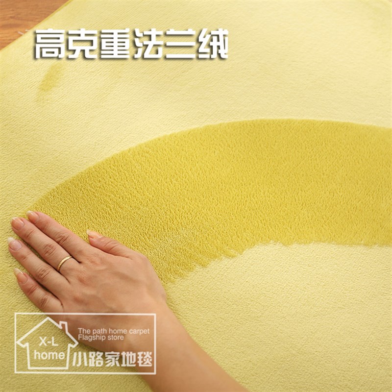 现代卧室家用法兰绒地毯玄关入户进门地垫门垫防滑吸水可手洗